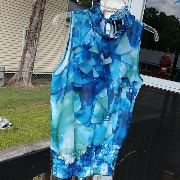 Sleeveless Fancy Sheer TOP Small New Directions - Picture 3 of 8